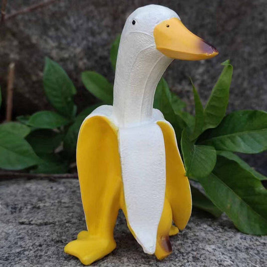 Miniature Banana Duck Decoration